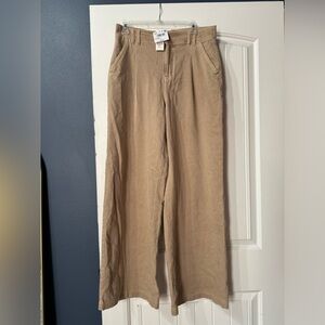 American Eagle Wide Leg High Rise Khaki Pants